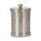 Stainless Steel Vanity Jar | Stylish Storage for Cotton Swabs,Sponges & Bath Salts | Decorative Canister for Bathroom,Bedroom | Brushed Pewter Finish